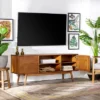 Solid Wood Mid-Century Modern TV Stand For TVs Up To 65" - Saracina Home -Saracina Home GUEST 5eb0615c 573f 4304 a2d2 436cc42e8064