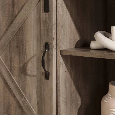 Clarabelle Double Sliding X Barn Door TV Stand For TVs Up To 80" - Saracina Home 10 Clarabelle Double Sliding X Barn Door TV Stand For TVs Up To 80" - Saracina Home - Image 8