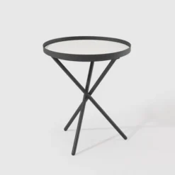 Modern Minimalist Intersecting Tripod Leg Side Table Black/Faux White Marble - Saracina Home 14 Modern Minimalist Intersecting Tripod Leg Side Table Black/Faux White Marble - Saracina Home -Saracina Home GUEST 614a873c 3d85 498b afaf af357bdb86b0