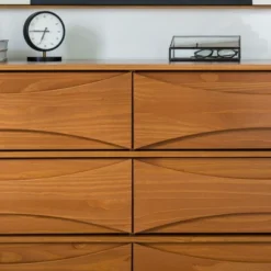 Mid-Century Modern Contoured 6 Drawer Dresser - Saracina Home -Saracina Home GUEST 61f25de7 0b62 4672 91e0 e130fd8e5839