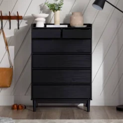 Mid-Century Modern Solid Wood 6 Drawer Vertical Dresser - Saracina Home 29 Mid-Century Modern Solid Wood 6 Drawer Vertical Dresser - Saracina Home -Saracina Home GUEST 637b662c eea4 4bc0 92bd a012795c36fd