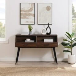 Modern 2 Drawer Angled Console Table - Saracina Home -Saracina Home GUEST 63fb64cd 3650 4422 9343 5e990ab34b5d