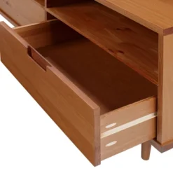 Cara 3 Drawer Mid-Century Modern 3 Drawer TV Stand For TVs Up To 80" - Saracina Home -Saracina Home GUEST 662f7e9b be57 410f af45 916eec0005e7