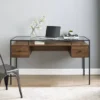 Lamvia Contemporary 2 Tier Glass Top Desk - Saracina Home -Saracina Home GUEST 6650be3c 6948 4e89 9b4c dfcb0804dbbc