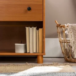 Katie Transitional Tray Top 1 Drawer Solid Wood Nightstand Caramel - Saracina Home -Saracina Home GUEST 6cdecd76 6d3c 4941 a48d 3774ddf09ceb