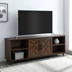 Whitton Modern Transitional Geometric 2 Door TV Stand For TVs Up To 80" - Saracina Home -Saracina Home GUEST 6d58e79b 2c87 4a80 8dc9 d8c05956e8b7