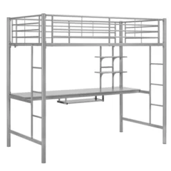 Twin Analise Metal Loft Bed With Wood Desk - Saracina Home 12 Twin Analise Metal Loft Bed With Wood Desk - Saracina Home -Saracina Home GUEST 6e44e5cc a990 444f 99ea 3bd341a3ab32