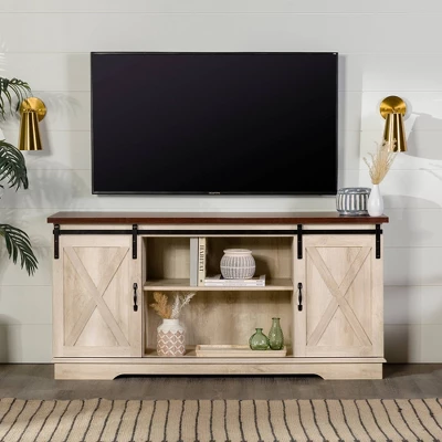 Modern Transitional Sliding Barndoor TV Stand For TVs Up To 65"- Saracina Home 17 Modern Transitional Sliding Barndoor TV Stand For TVs Up To 65"- Saracina Home - Image 15