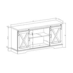 Modern Transitional Sliding Barndoor TV Stand For TVs Up To 65"- Saracina Home 35 Modern Transitional Sliding Barndoor TV Stand For TVs Up To 65"- Saracina Home -Saracina Home GUEST 718dd989 f52a 47b4 994a 51f6706185e4