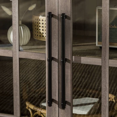 Avalene Modern Farmhouse 4 Door Glass Window Pane TV Stand For TVs Up To 65" - Saracina Home 13 Avalene Modern Farmhouse 4 Door Glass Window Pane TV Stand For TVs Up To 65" - Saracina Home - Image 11