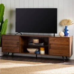 2 Door Mid-Century Modern Wood Storage TV Stand For TVs Up To 80" - Saracina Home 35 2 Door Mid-Century Modern Wood Storage TV Stand For TVs Up To 80" - Saracina Home -Saracina Home GUEST 731fc50a 2639 4fe3 90be a972112a62a2