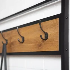 72" Urban Farmhouse Mixed Material Hall Tree - Saracina Home -Saracina Home GUEST 756fb92c 4f24 459b b5d0 220e565e23e8