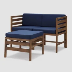 3pc Modular Acacia Wood Patio Chat Set With Cushions - Saracina Home 31 3pc Modular Acacia Wood Patio Chat Set With Cushions - Saracina Home -Saracina Home GUEST 75715dfc 345c 4dac 84f9 12b8f90851ce