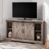 Robinson Rustic Transitional Sliding Barn Door Corner TV Stand For TVs Up To 58" - Saracina Home -Saracina Home GUEST 771f8b12 111e 49d5 80ff c5a6d2fab927