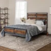 Queen Urban Chic Metal And Wood Plank Bed Brown - Saracina Home -Saracina Home GUEST 776ab0eb 0275 4999 961b 25c2a213b4fa
