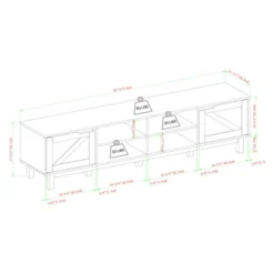 Modern Rustic 2 Door Storage TV Stand For TVs Up To 80" - Saracina Home -Saracina Home GUEST 7b1619fe 8c66 46fe a10f a9d3ba31b400