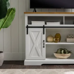 Transitional Sliding Barndoor Highboy TV Stand For TVs Up To 58" - Saracina Home 32 Transitional Sliding Barndoor Highboy TV Stand For TVs Up To 58" - Saracina Home -Saracina Home GUEST 7cd0ecba a376 40d3 bbe3 d9a2cc935598