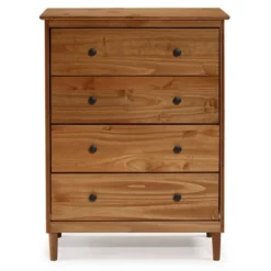 Stiva Classic Mid-Century Modern Vertical 4 Drawer Dresser - Saracina Home -Saracina Home GUEST 7d52ef34 1e46 4920 a3a1 34d91177eaef