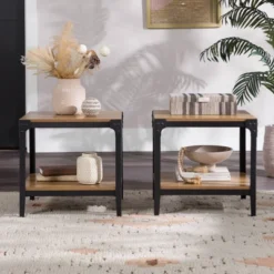 Set Of 2 Benny Urban Industrial Angle Iron Side Tables - Saracina Home 27 Set Of 2 Benny Urban Industrial Angle Iron Side Tables - Saracina Home -Saracina Home GUEST 805a5e76 b2c9 47bf ac9c 7696f3043384