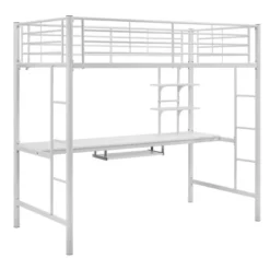 Twin Analise Metal Loft Bed With Wood Desk - Saracina Home 11 Twin Analise Metal Loft Bed With Wood Desk - Saracina Home -Saracina Home GUEST 8357b671 fdb1 4721 a4f5 a308ffe4f1a3