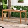 Acacia Wood Patio Simple Rectangle Dining Table - Saracina Home -Saracina Home GUEST 86e73851 47a1 40d6 adb6 853b719d619a