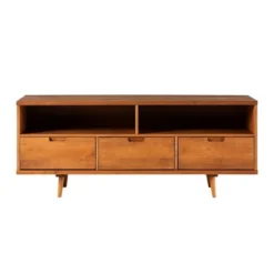 Cara Mid-Century Modern 3 Drawer TV Stand For TVs Up To 65" - Saracina Home -Saracina Home GUEST 87524f37 2651 4447 96bf a88ecb7b7777