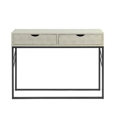 Faux Shagreen Modern 2 Drawer Entry Table - Saracina Home 5 Faux Shagreen Modern 2 Drawer Entry Table - Saracina Home - Image 3
