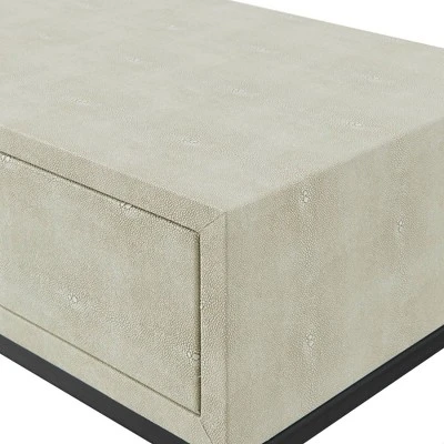 Faux Shagreen Modern 2 Drawer Entry Table - Saracina Home 6 Faux Shagreen Modern 2 Drawer Entry Table - Saracina Home - Image 4