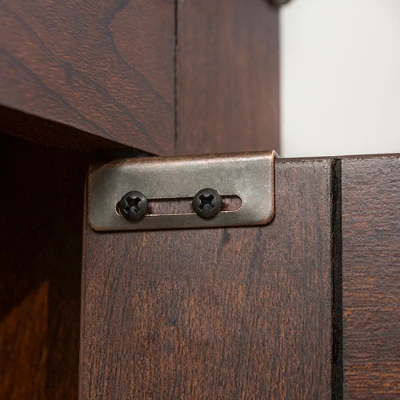 2 Door Wood Closed Storage Console TV Stand For TVs Up To 50" Brown - Saracina Home 4 2 Door Wood Closed Storage Console TV Stand For TVs Up To 50" Brown - Saracina Home - Image 2