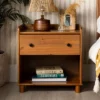 Set Of 2 Katie Transitional Tray Top 1 Drawer Solid Wood Nightstands Caramel - Saracina Home 1 Set Of 2 Katie Transitional Tray Top 1 Drawer Solid Wood Nightstands Caramel - Saracina Home -Saracina Home GUEST 8ca4f9e6 17c7 466f 97d9 dad18f748c87