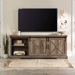 Clarabelle Double Sliding X Barn Door TV Stand For TVs Up To 80" - Saracina Home 35 Clarabelle Double Sliding X Barn Door TV Stand For TVs Up To 80" - Saracina Home -Saracina Home GUEST 8e1e8baf e18d 4219 bcfa 59f76785519d