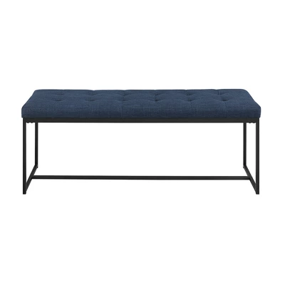 48" Upholstered Bench With Metal Base - Saracina Home 4 48" Upholstered Bench With Metal Base - Saracina Home - Image 2
