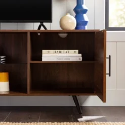 2 Door Mid-Century Modern Wood Storage TV Stand For TVs Up To 80" - Saracina Home 30 2 Door Mid-Century Modern Wood Storage TV Stand For TVs Up To 80" - Saracina Home -Saracina Home GUEST 910fe446 d949 4eab 8f55 84b563e374b2