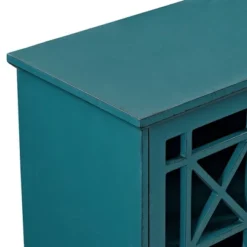 Versatile Fretwork Accent Storage Cabinet Blue - Saracina Home -Saracina Home GUEST 94b31eb2 8af4 498f 9033 de30dc40e0fa