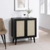 Modern Boho Wood And Rattan 2 Door Accent Cabinet - Saracina Home -Saracina Home GUEST 9664627e 9b53 44a4 bf10 f1ea8887f524