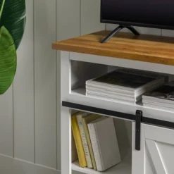Transitional Sliding Barndoor Highboy TV Stand For TVs Up To 58" - Saracina Home 29 Transitional Sliding Barndoor Highboy TV Stand For TVs Up To 58" - Saracina Home -Saracina Home GUEST 9668399f e5a7 419a a34e f0354846aab9