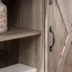 Robinson Rustic Transitional Sliding Barn Door Corner TV Stand For TVs Up To 58" - Saracina Home -Saracina Home GUEST 97a8b3a3 3014 4443 82a1 15aa88d117b9