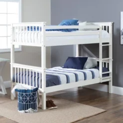 Twin Over Twin Solid Wood Mission Design Bunk Bed - Saracina Home -Saracina Home GUEST 9880a415 f5b0 45be a35f c034463224e3