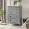 Stiva Classic Mid-Century Modern Vertical 4 Drawer Dresser Gray - Saracina Home 2 Stiva Classic Mid-Century Modern Vertical 4 Drawer Dresser Gray - Saracina Home -Saracina Home GUEST 98ee0921 2814 4103 9c81 0df7702bd416