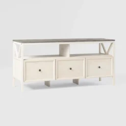 Farmhouse 3 Drawer Wood TV Stand For TVs Up To 65" - Saracina Home 39 Farmhouse 3 Drawer Wood TV Stand For TVs Up To 65" - Saracina Home -Saracina Home GUEST 9c05f01d 83d8 411e ae5d 3185861747c7