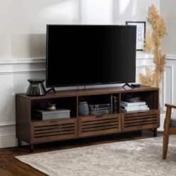 Visconti Boho Slat Door Storage Console TV Stand For TVs Up To 80" - Saracina Home 25 Visconti Boho Slat Door Storage Console TV Stand For TVs Up To 80" - Saracina Home -Saracina Home GUEST 9d6c3b75 5e91 4f4a 93a4 351b5dfd97a4