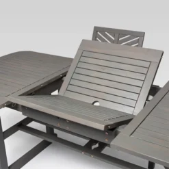 5pc Slatted Extendable Acacia Wood Patio Dining Set - Saracina Home -Saracina Home GUEST 9e2eeb34 ef6f 4427 ba54 634090a28364