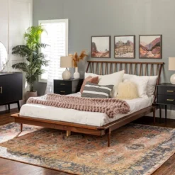 Boho Solid Wood Spindle Platform Bed - Saracina Home -Saracina Home GUEST a59e04b0 9472 44a4 aa47 43be053d19eb