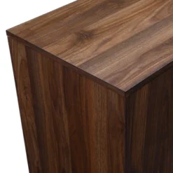 44" Mid-Century Modern Asymmetrical Sideboard Dark Walnut - Saracina Home -Saracina Home GUEST a9f195b1 5f71 4b42 95c3 56e134148815