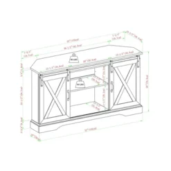 Robinson Rustic Transitional Sliding Barn Door Corner TV Stand For TVs Up To 58" - Saracina Home -Saracina Home GUEST aa8d956e 9f7a 4abe b255 c1c4ee0d9dbb