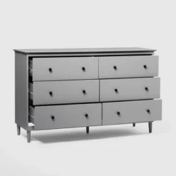 Stiva Classic Mid-Century Modern Horizontal 6 Drawer Dresser - Saracina Home -Saracina Home GUEST ab27ae63 eb40 4a84 a28a ef6f50069d2d