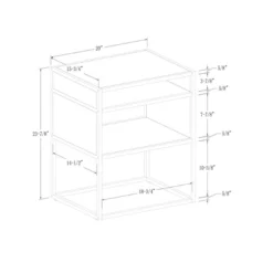 Modern Wood And Metal Side Table With Open Storage - Saracina Home -Saracina Home GUEST aca3f5db 2606 4ca9 b772 e638a4c356d9