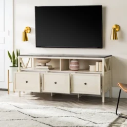 Farmhouse 3 Drawer Wood TV Stand For TVs Up To 65" - Saracina Home 32 Farmhouse 3 Drawer Wood TV Stand For TVs Up To 65" - Saracina Home -Saracina Home GUEST acf328b1 4981 4fb4 9c99 669678336b76