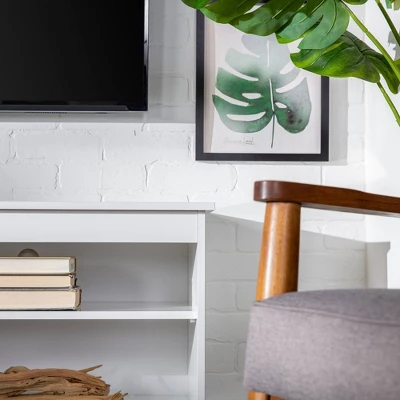 Modern Contemporary Simple Wood Storage Console TV Stand For TVs Up To 65" - Saracina Home 8 Modern Contemporary Simple Wood Storage Console TV Stand For TVs Up To 65" - Saracina Home - Image 6