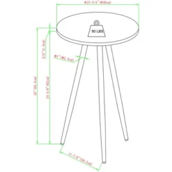 Modern Glam 3 Leg Round Side Table - Saracina Home -Saracina Home GUEST b0240f86 31b9 4922 91c0 26a1ecfd91f4